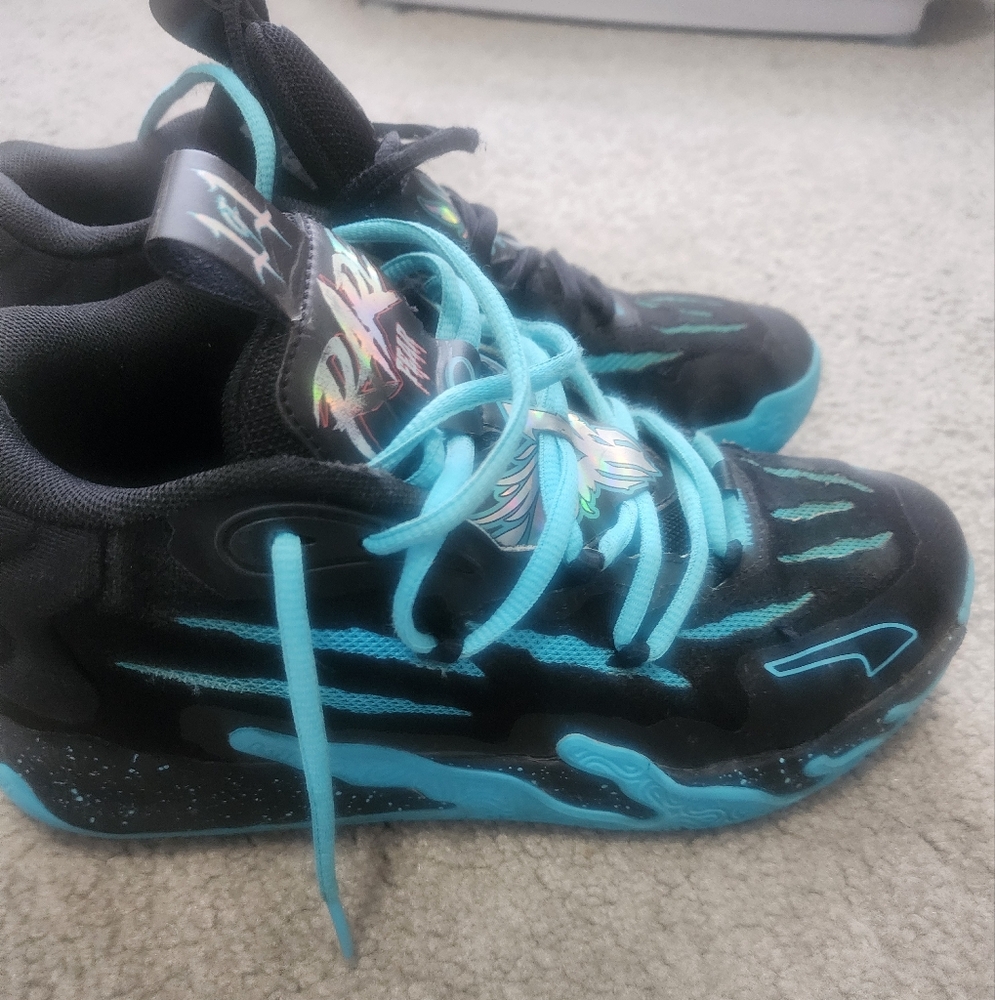 Puma Black and Blue Sneakers